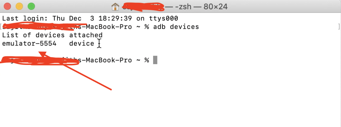 Check the adb devices